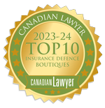Canadian Lawyer Magazine 2023-2024 Top 10 Insurance Defence Boutique